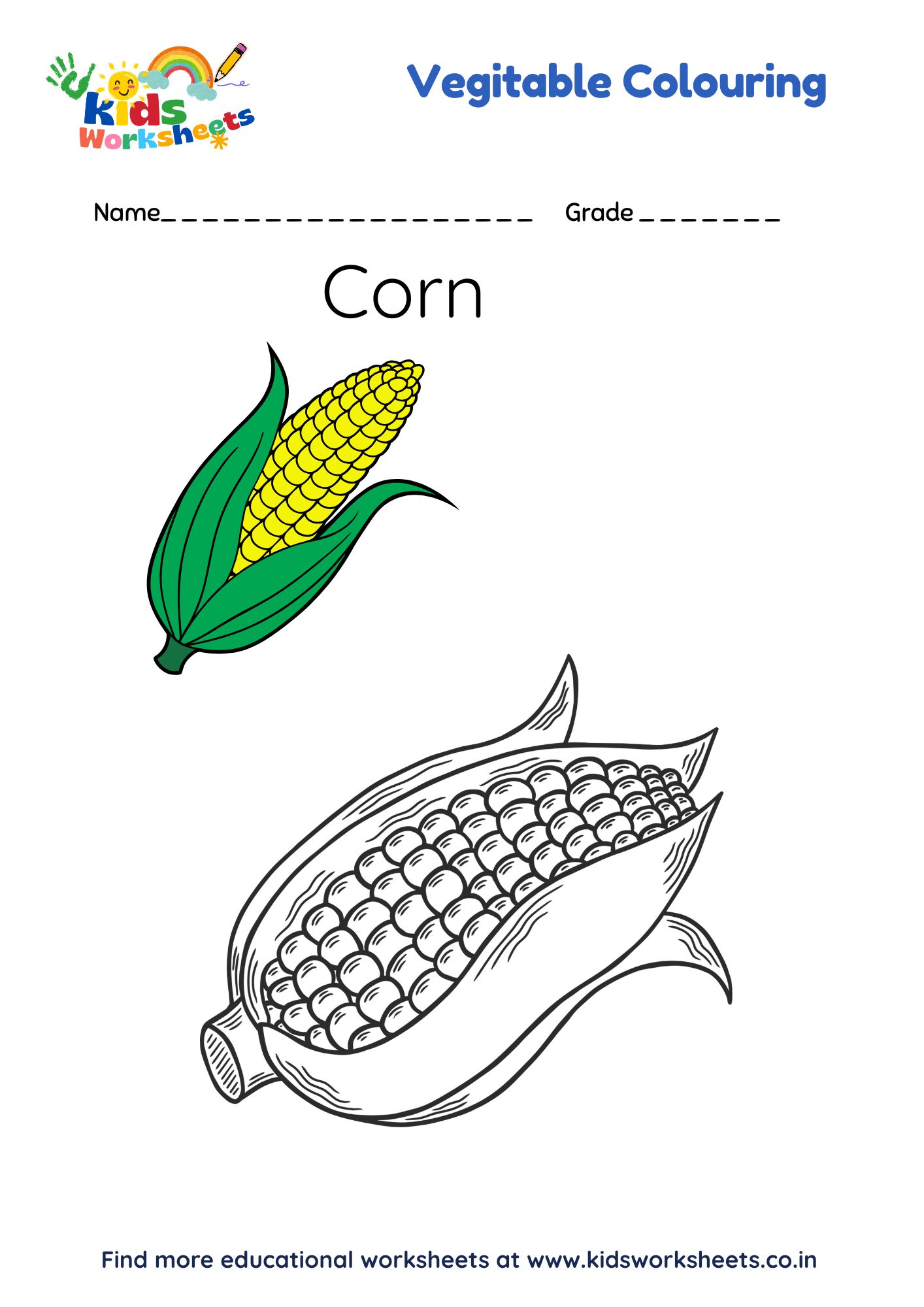 Vegetable Coloring 6 preview