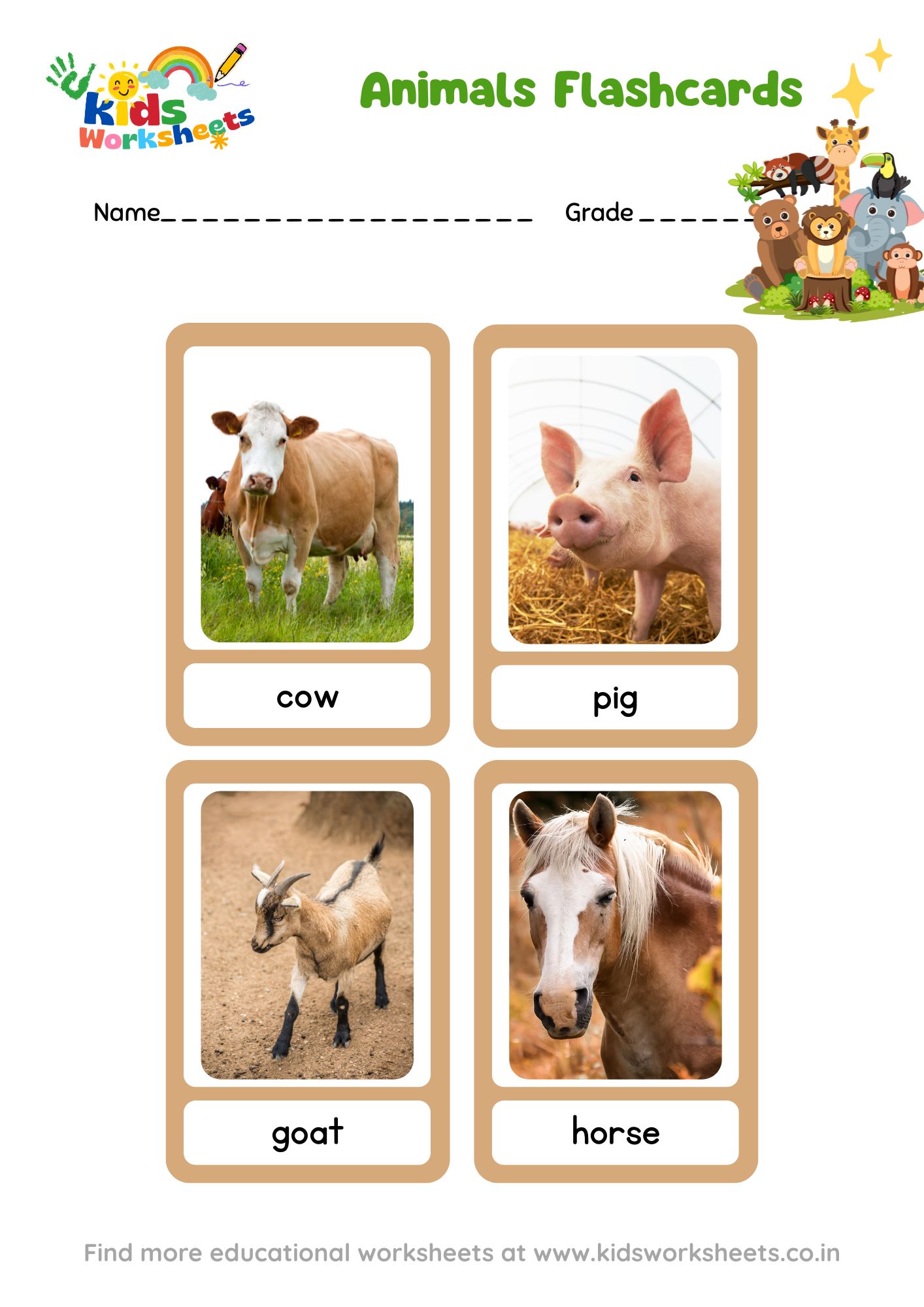 Animal Flashcards 1 preview