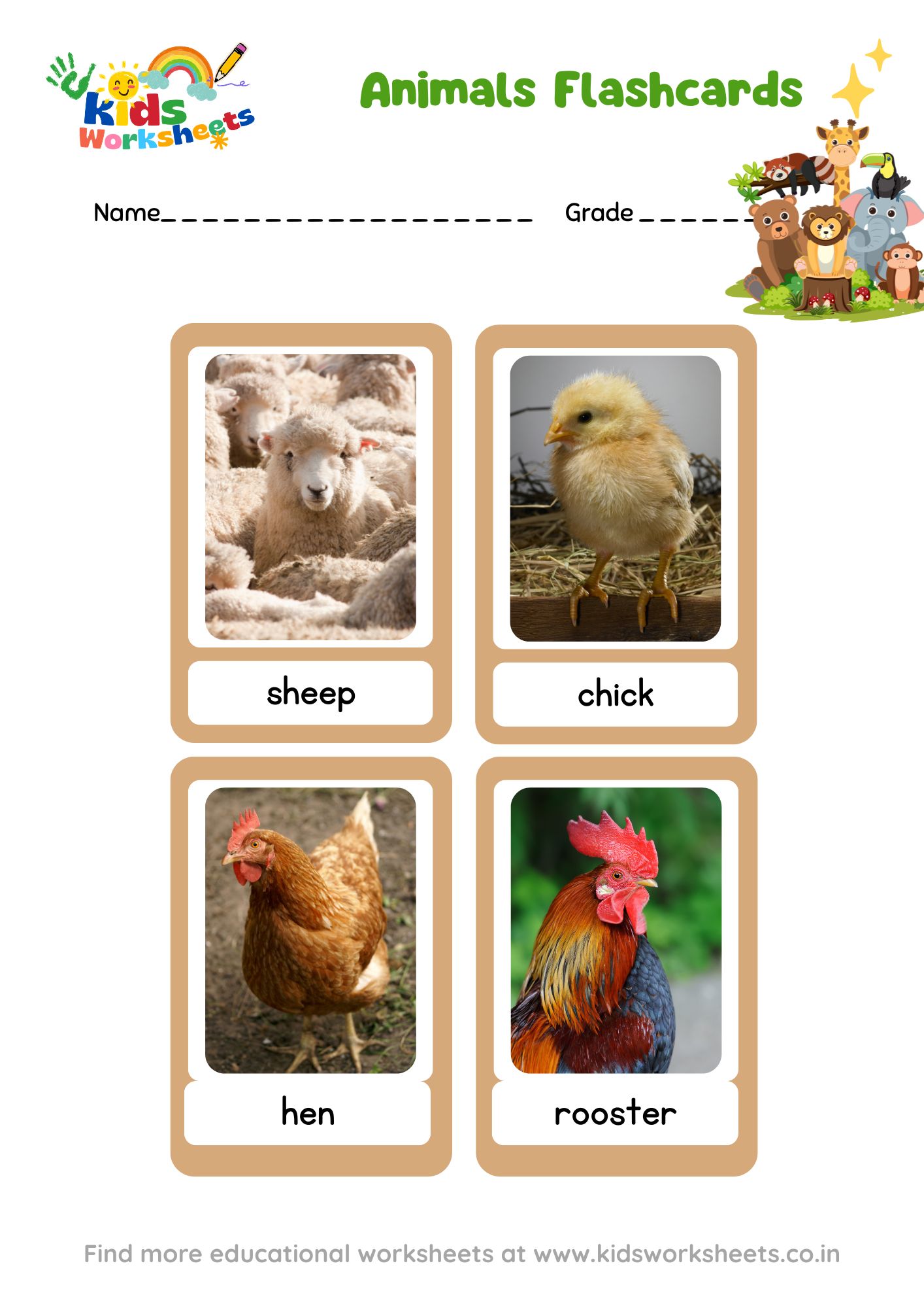 Animal Flashcards 2 preview