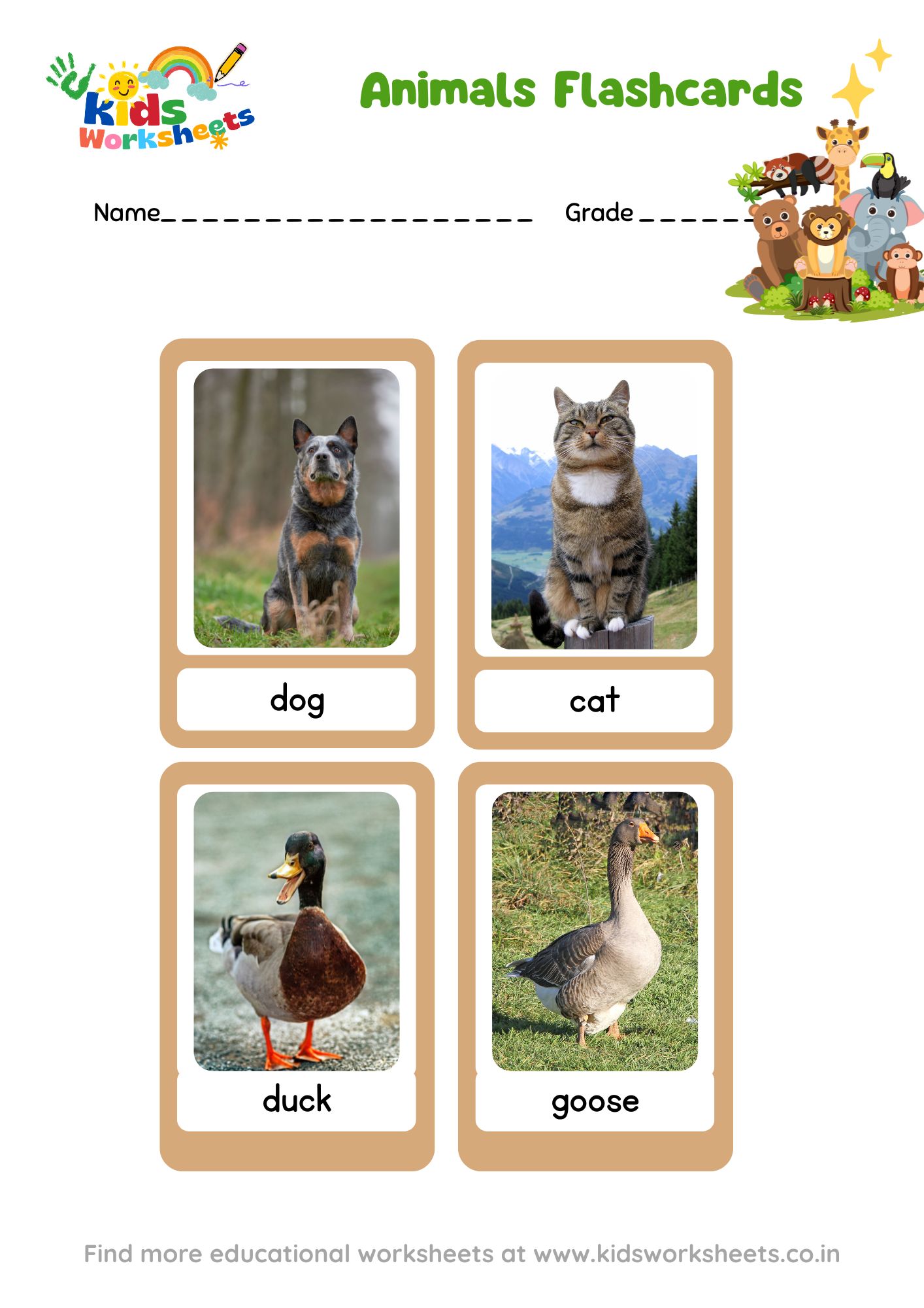 Animal Flashcards 3 preview