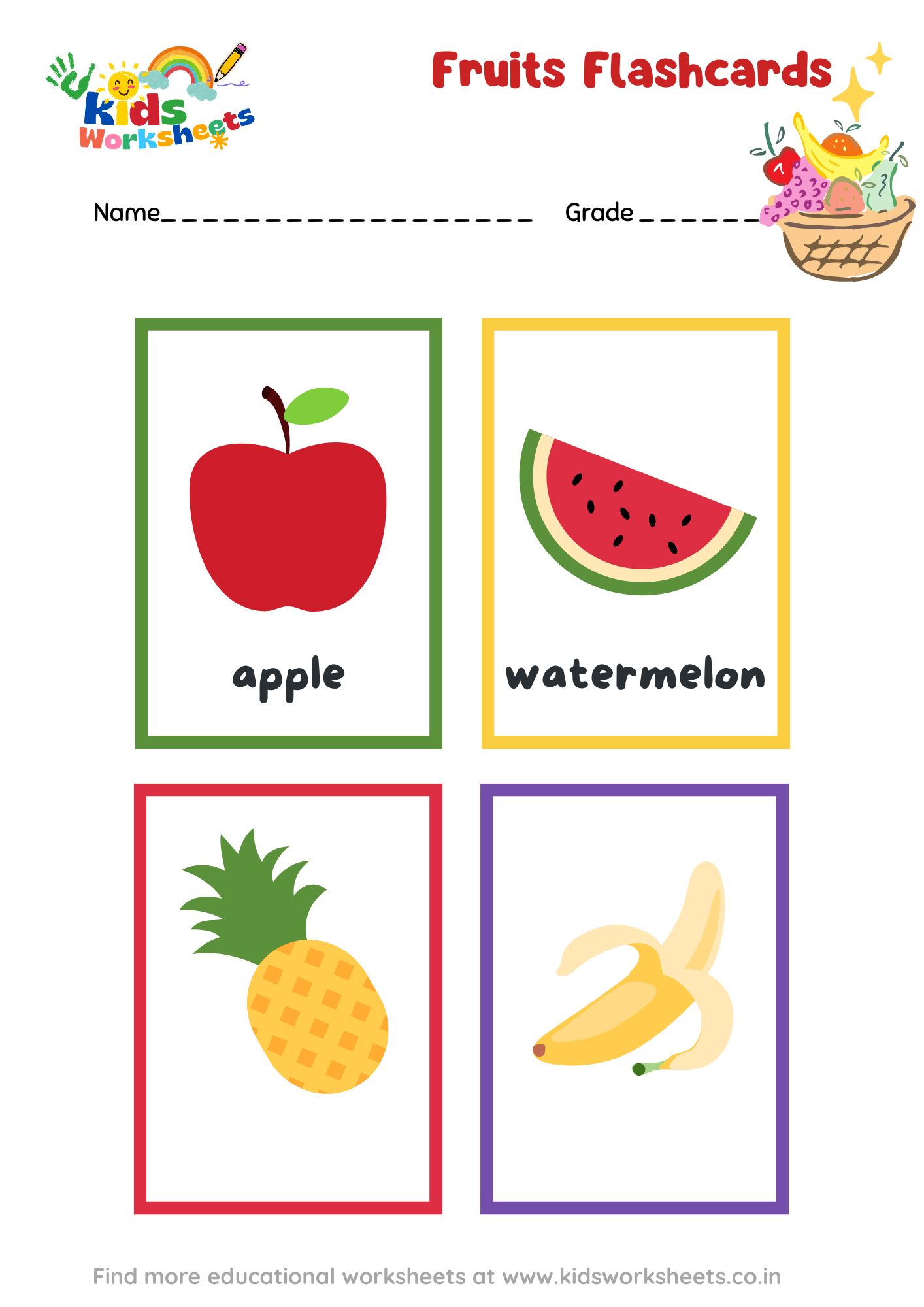 Fruit Flashcards 1 preview
