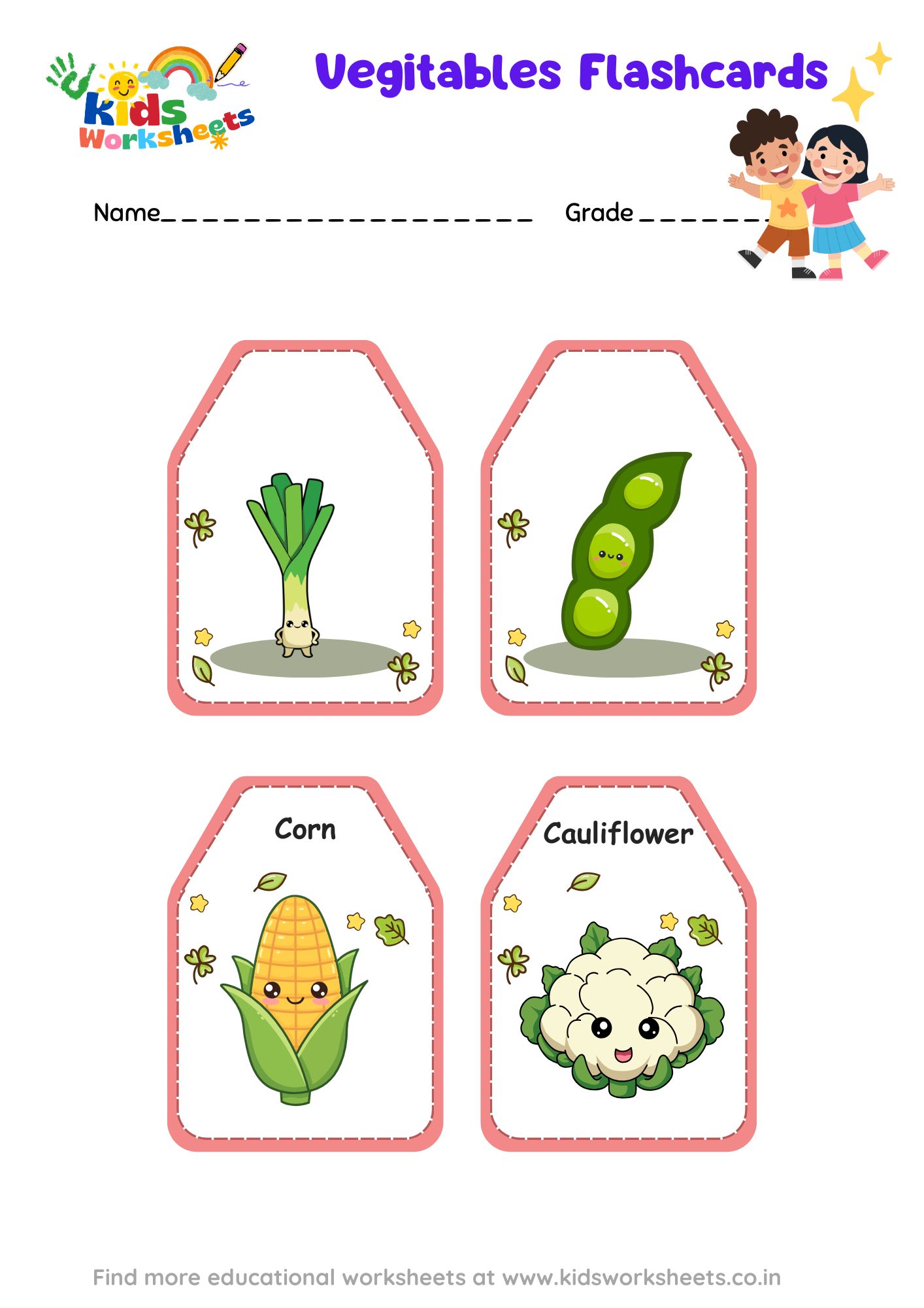 Vegetable Flashcards 3 preview
