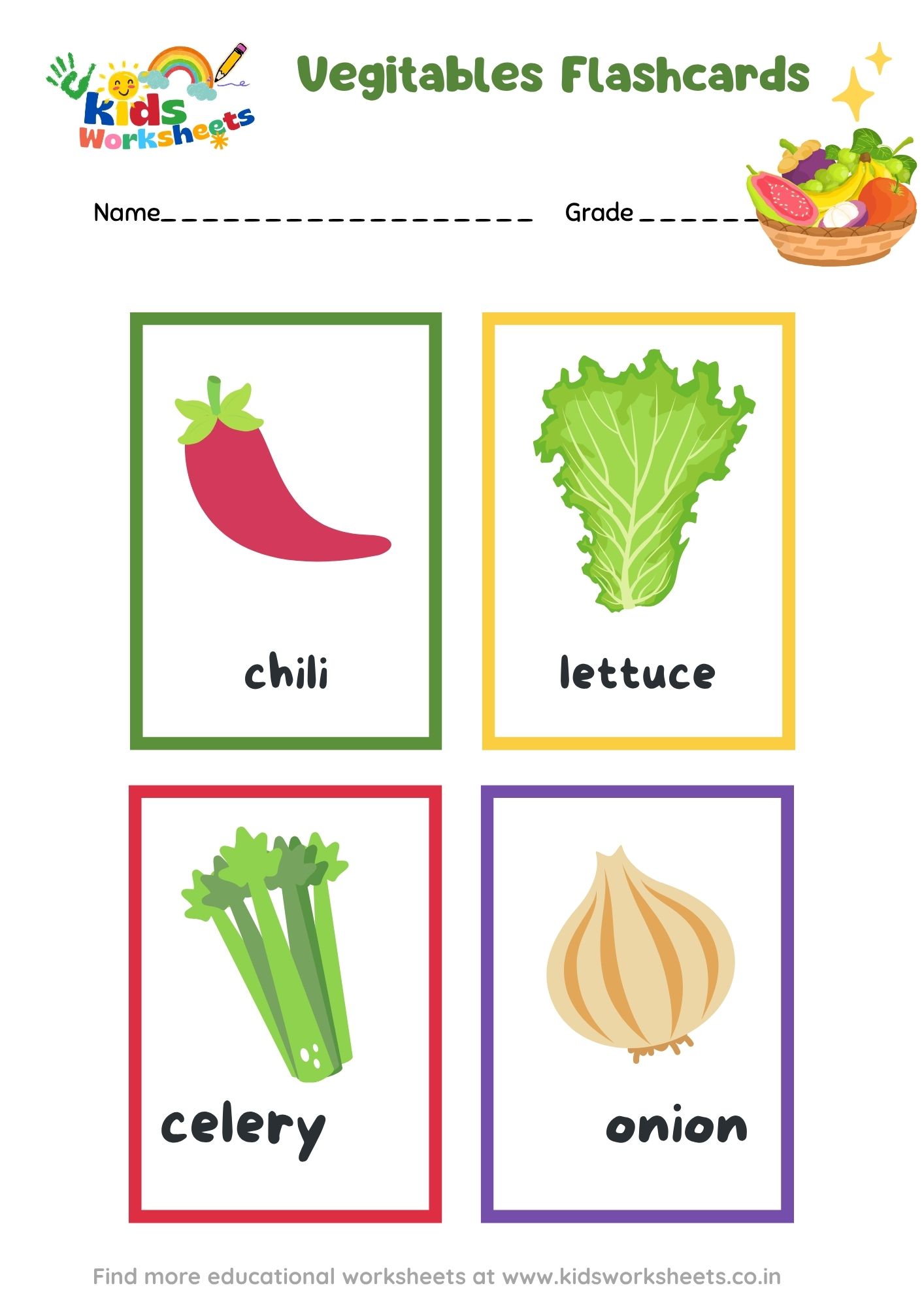 Vegetable Flashcards 6 preview