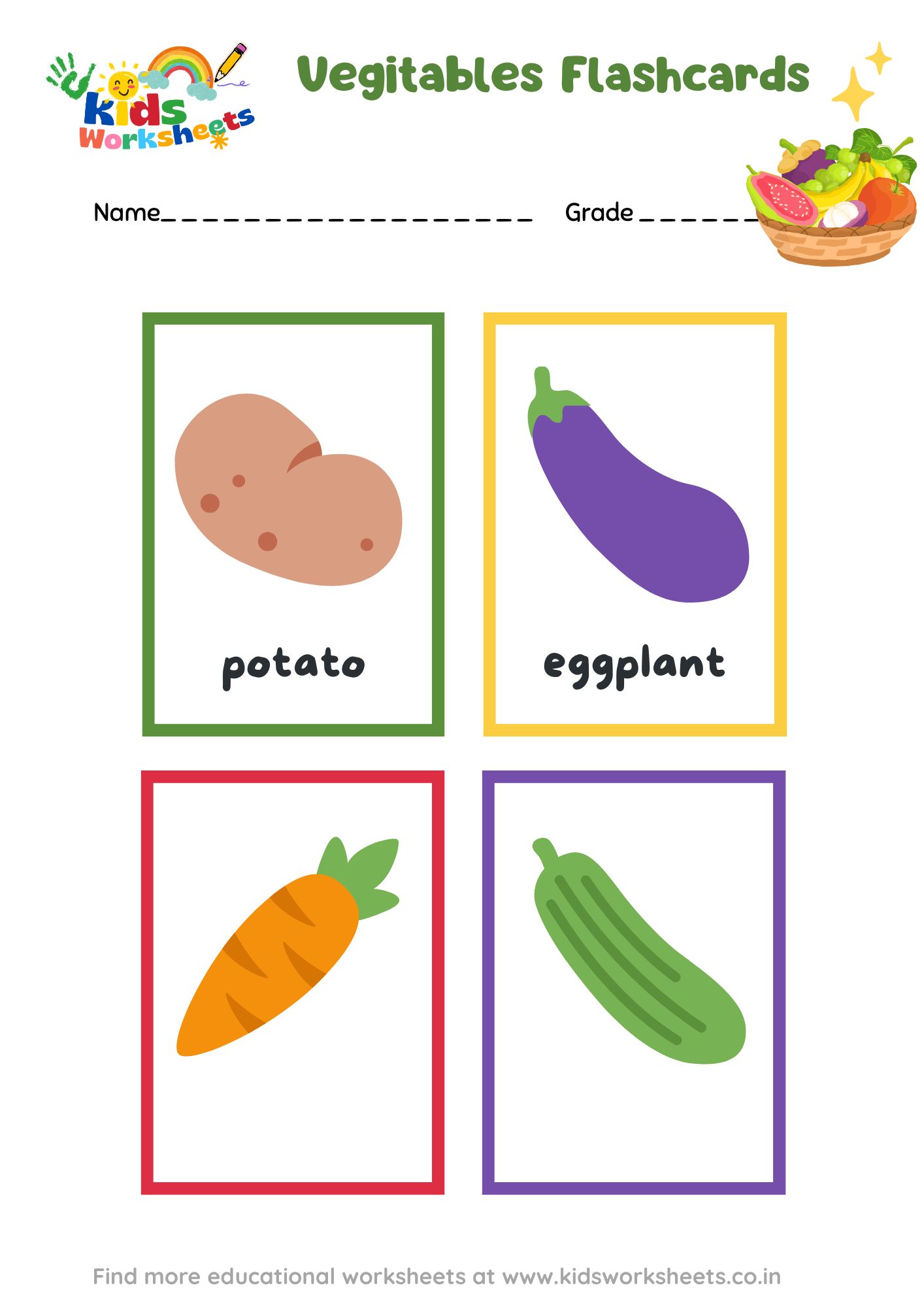 Vegetable Flashcards 7 preview
