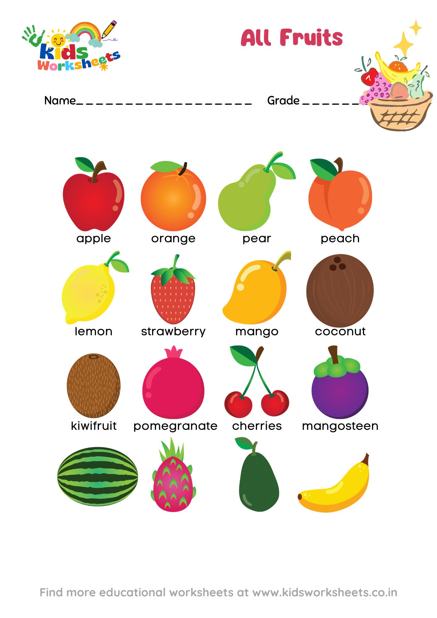 Fruit Names preview
