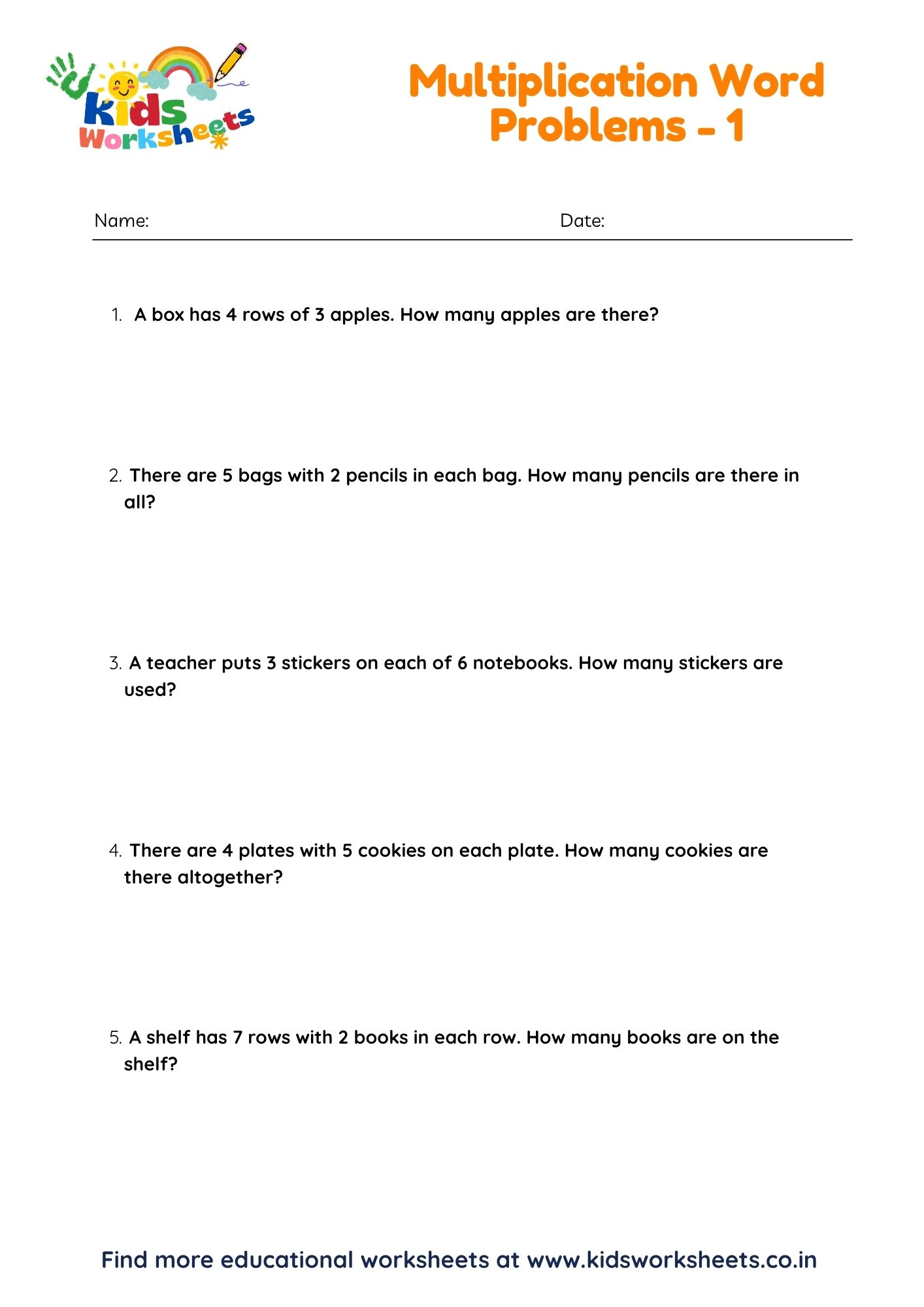 Grade 3 Multiplication Facts Worksheets 3 preview