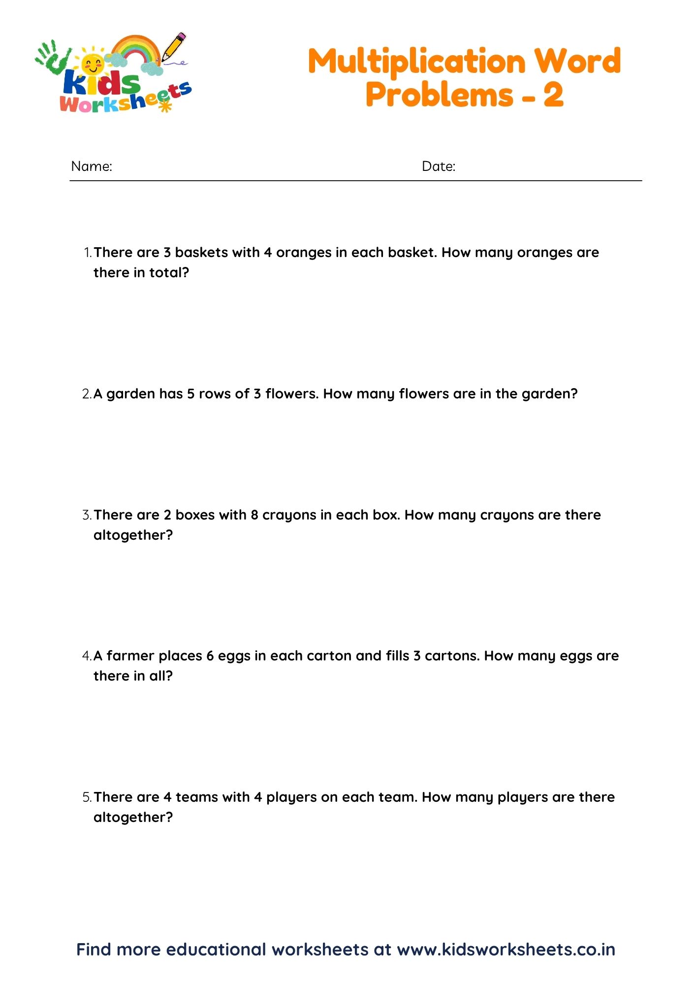 Grade 3 Multiplication Facts Worksheets 4 preview
