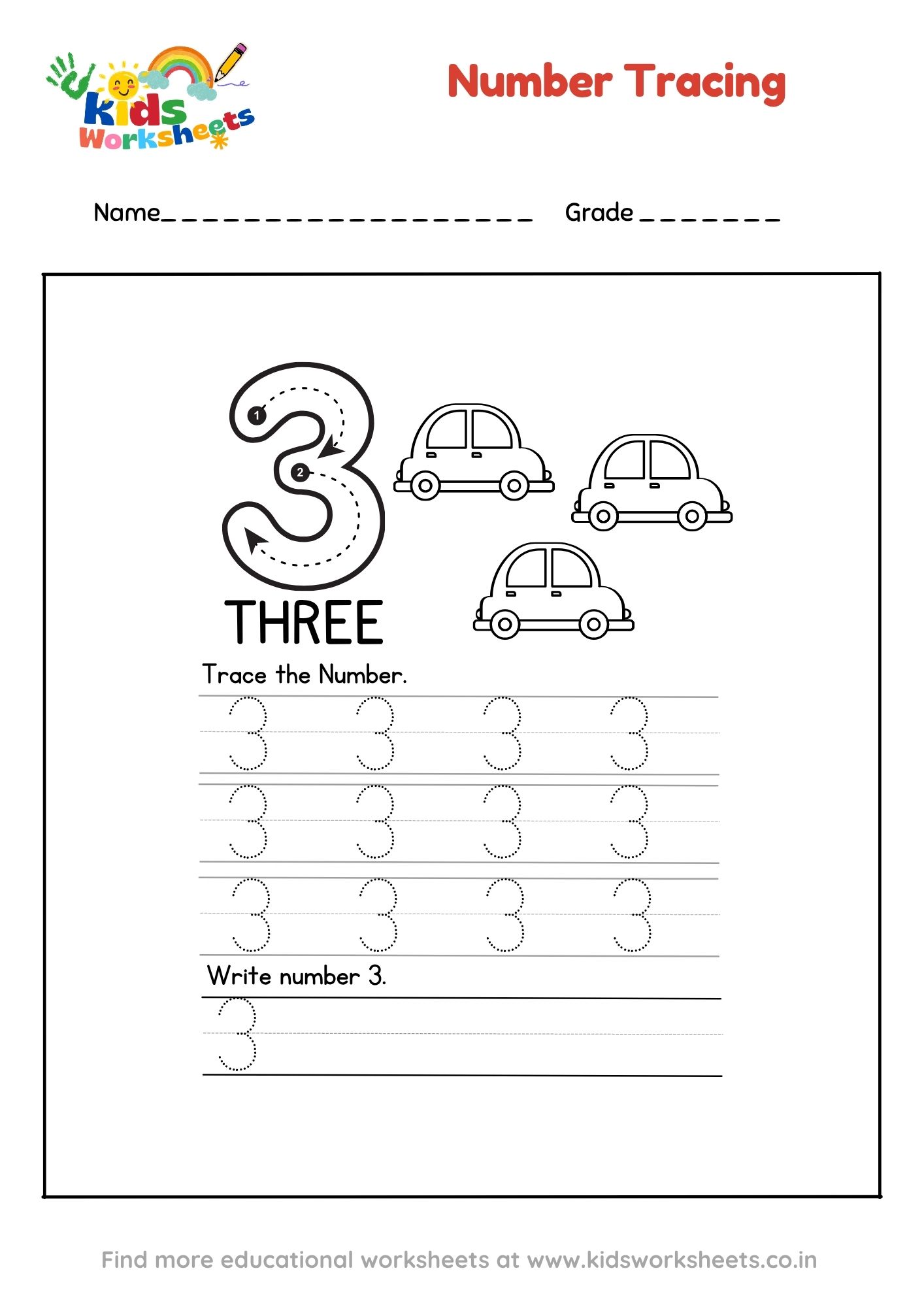 Numbers Tracing 3 preview