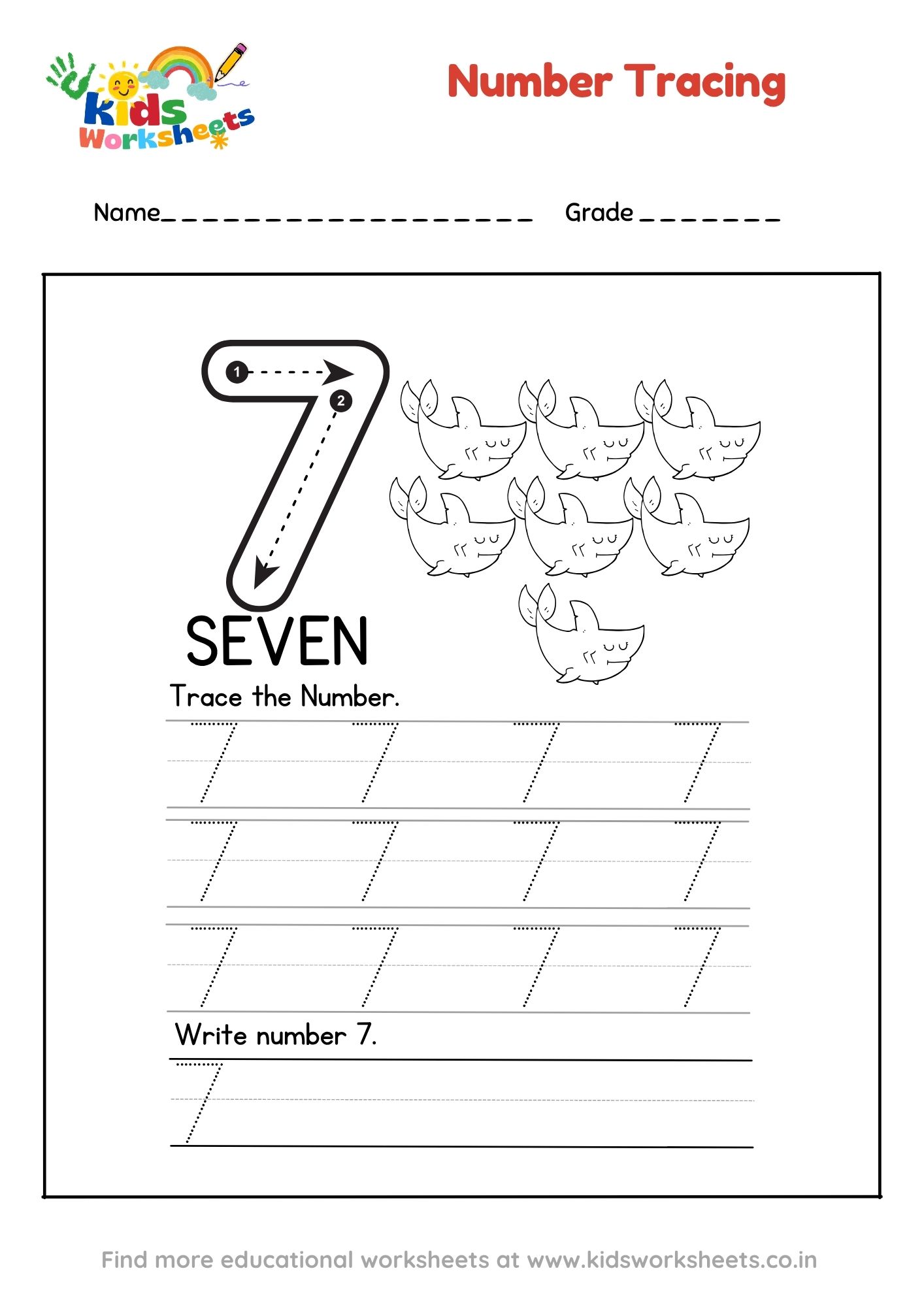 Numbers Tracing 7 preview