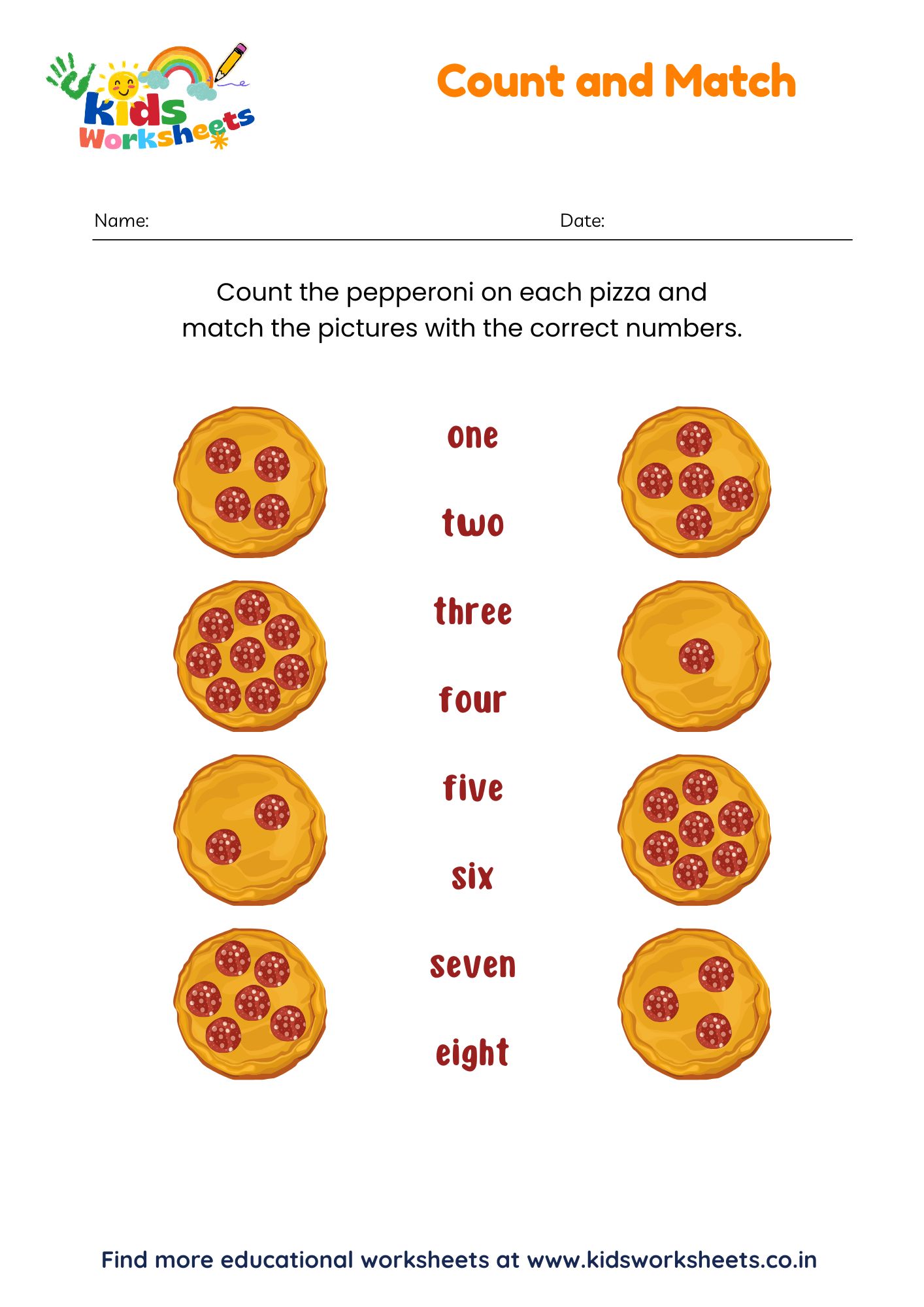 Count and Match Pizza preview