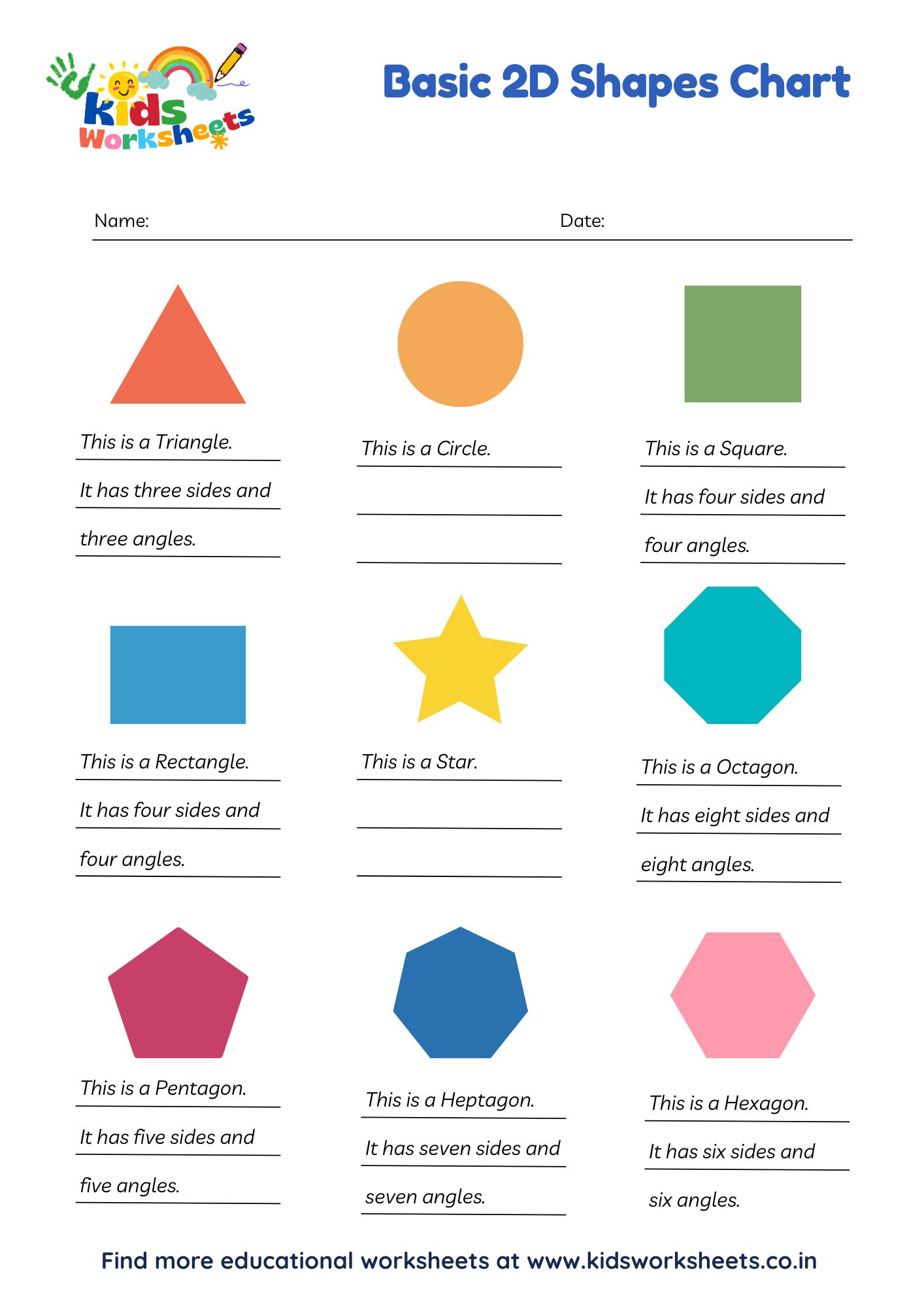 Basic 2D Shapes Chart preview